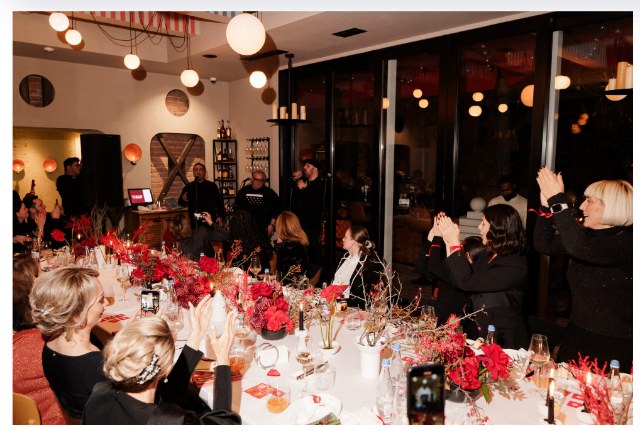 Red florals — private dinner, Tbilisi